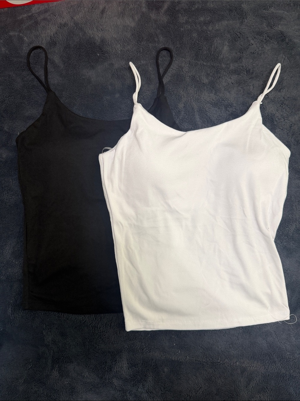 Women's Everyday padded Slim Cami - Black and White